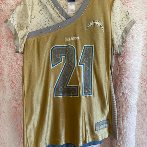 Gold and Gray Chargers TOMLINSON Jersey - Picture 1 of 4